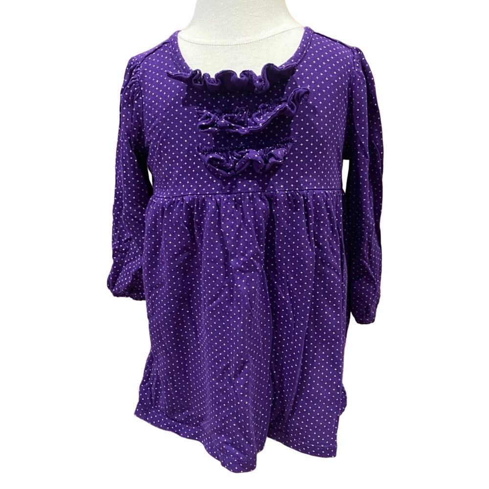 Girls Purple Swing Bottom Top sz 24 M Chaps Swing top Sz 24 m Ruffle Front Top